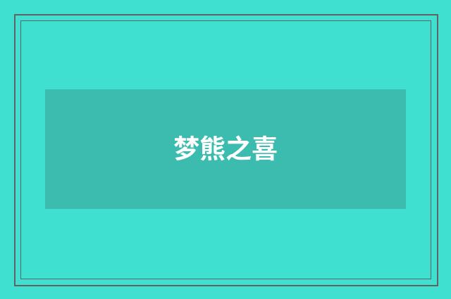 梦熊之喜