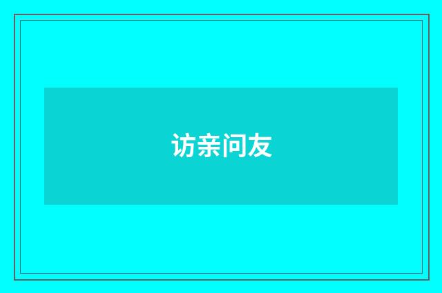 访亲问友