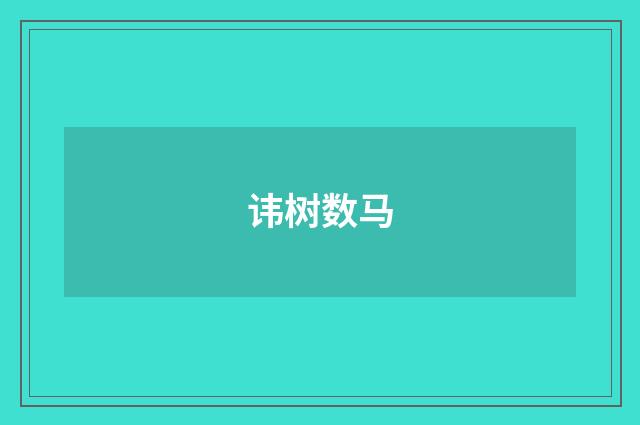 讳树数马