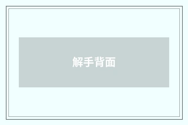 解手背面