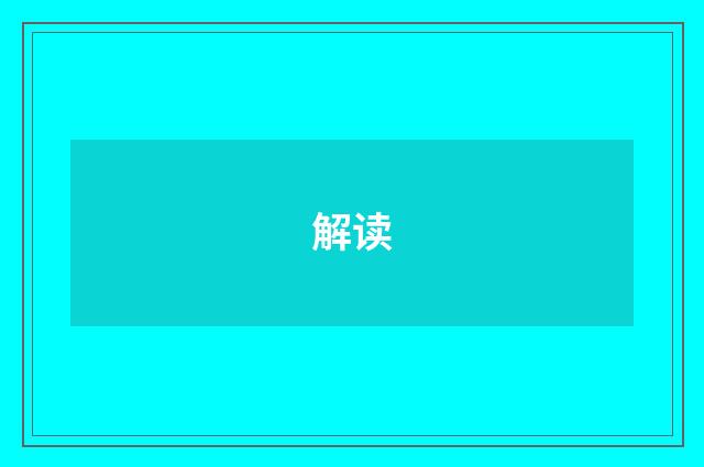 解读