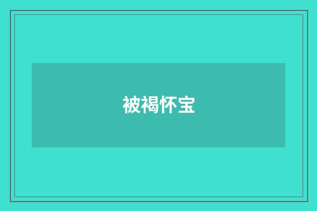 被褐怀宝