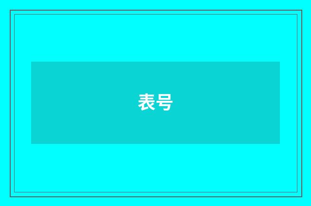 表号