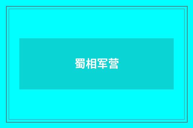 蜀相军营