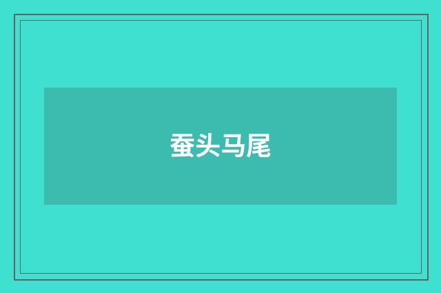 蚕头马尾