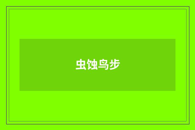 虫蚀鸟步