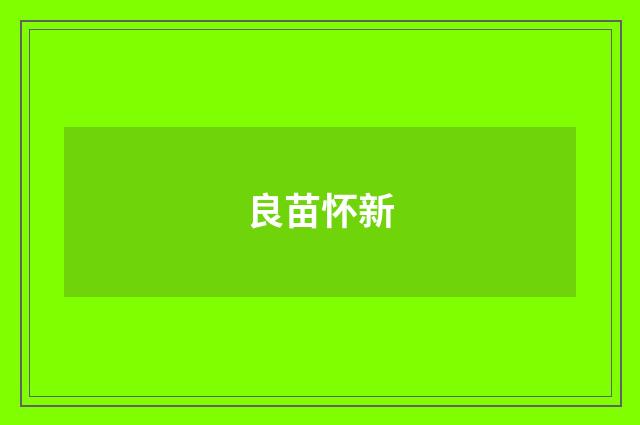 良苗怀新