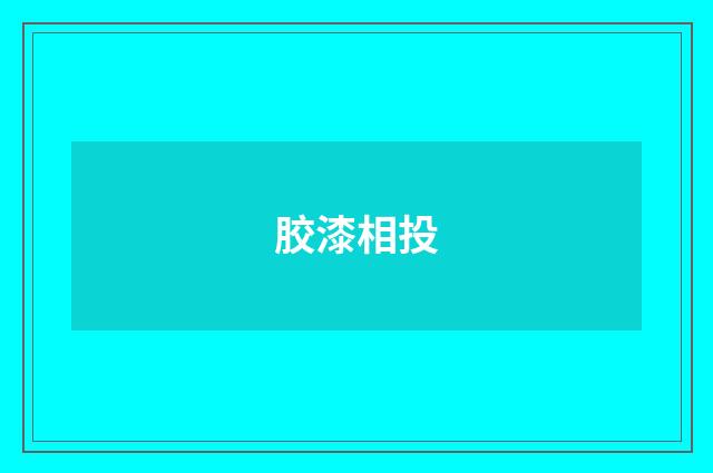 胶漆相投