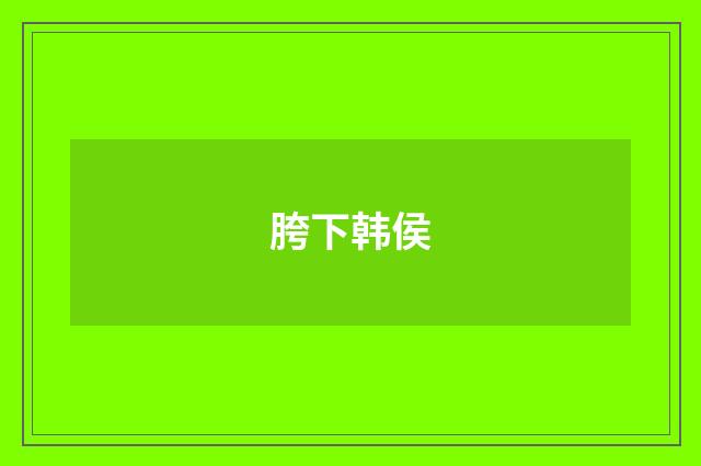 胯下韩侯