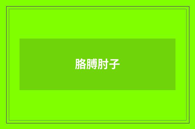 胳膊肘子