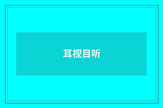 耳视目听