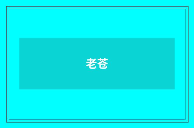 老苍