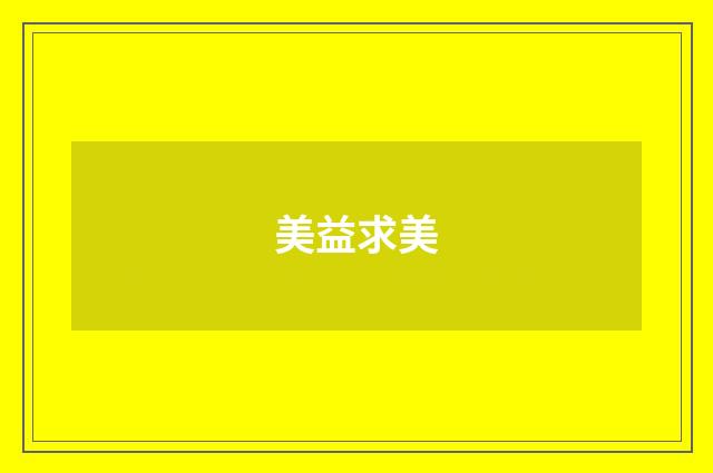 美益求美