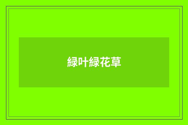 緑叶緑花草
