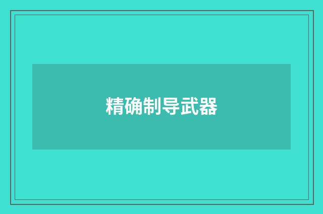 精确制导武器