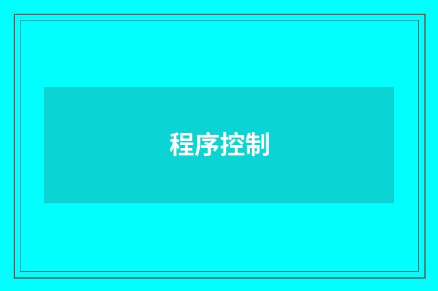 程序控制