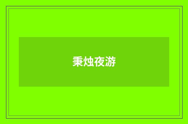 秉烛夜游