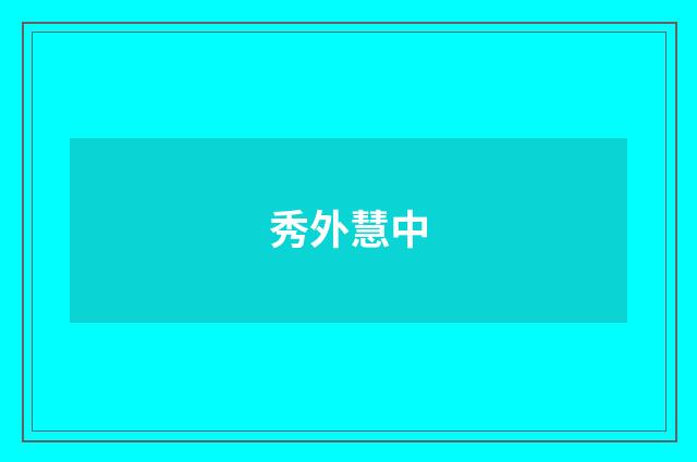 秀外慧中