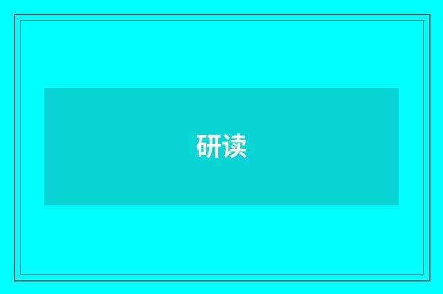 研读