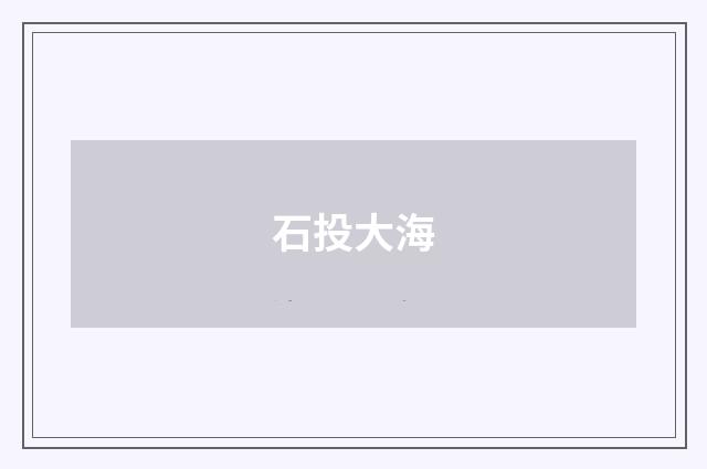 石投大海