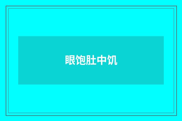 眼饱肚中饥