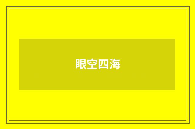 眼空四海