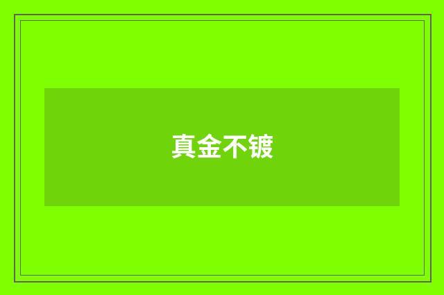 真金不镀