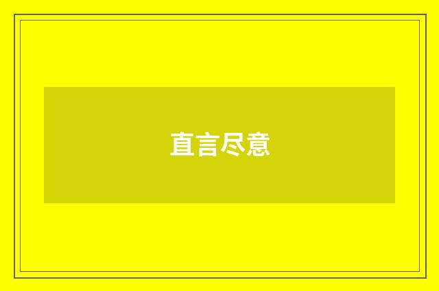 直言尽意