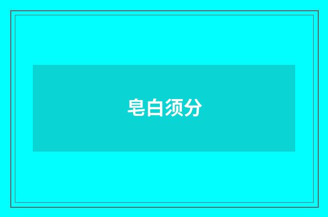 皂白须分