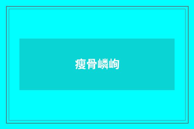瘦骨嶙峋