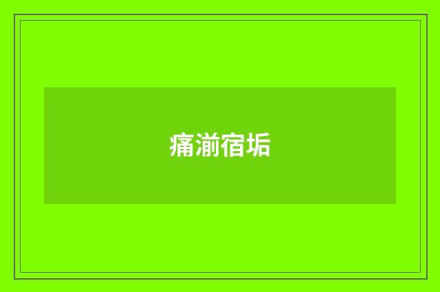 痛湔宿垢