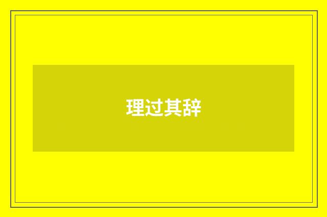 理过其辞