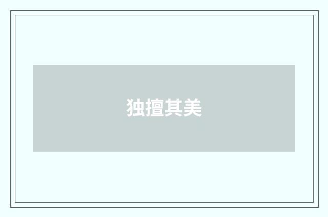 独擅其美