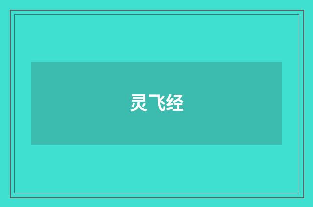 灵飞经