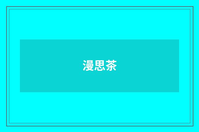 漫思茶
