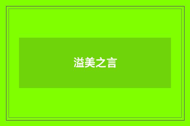 溢美之言