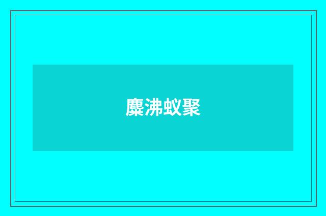 麋沸蚁聚