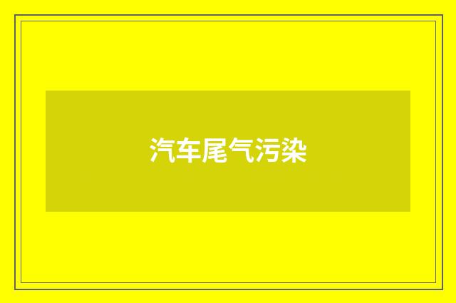 汽车尾气污染
