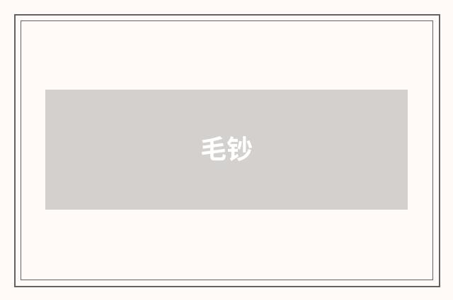 毛钞