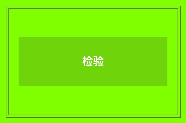 检验