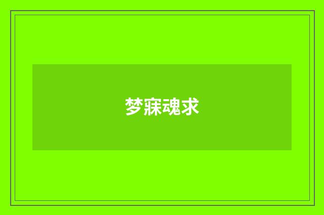 梦寐魂求