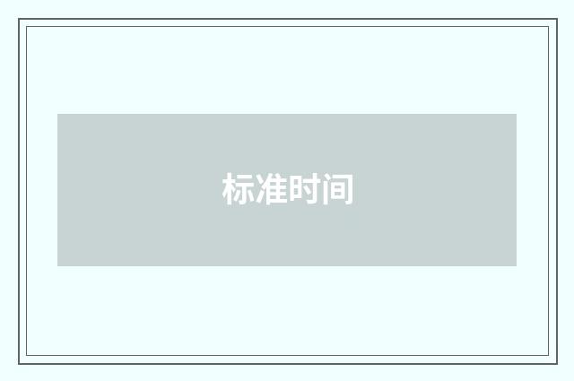 标准时间