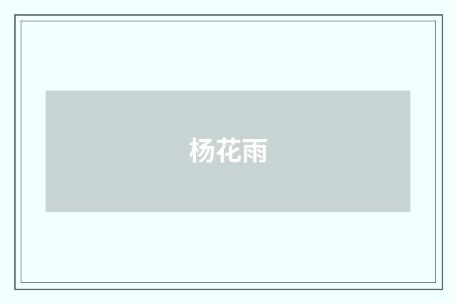 杨花雨