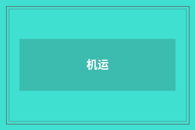 机运