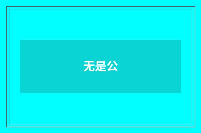 无是公