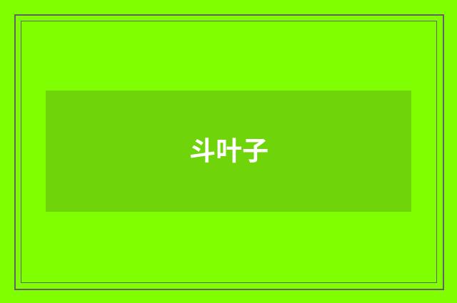 斗叶子