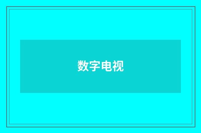 数字电视