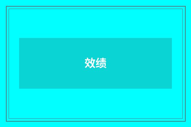 效绩