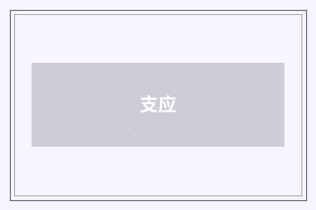 支应