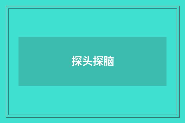 探头探脑